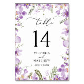 パープルボホ結婚フローラのテーブル番号 テーブルナンバー (裏面)
