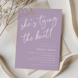 パープルボホ「She's Tying the Knot」ブライダルシャワー 招待状