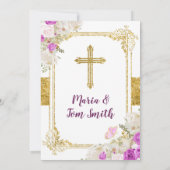 パープルボーイ&ガールバプテスマと第三誕生日2 招待状 (裏面)