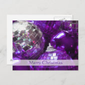 パープルボードブル「メリークリスマス」ポストカード シーズンポストカード (正面/裏面)