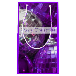 パープルボードリーメリークリスマス抱き枕スモール スモールペーパーバッグ