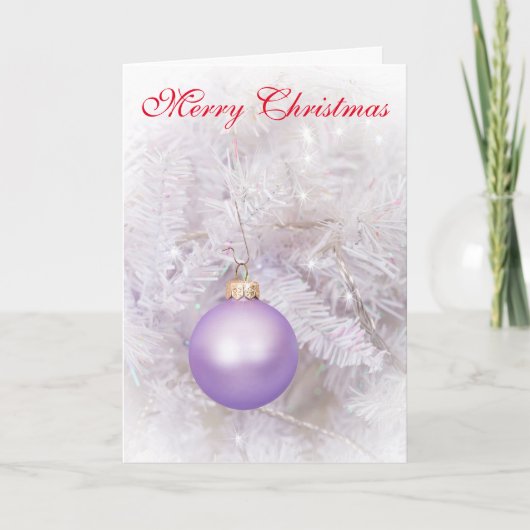 パープルボーブルクリスマスカード シーズンカード (正面)