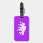 パープルボーリングバッグラベル ラゲッジタグ (正面縦)