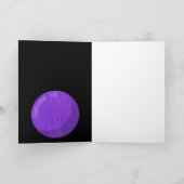 パープルボーリングボールキッズ年齢6-16誕生日 カード (内部)