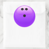 パープルボーリングボール ラウンドシール (バッグ)