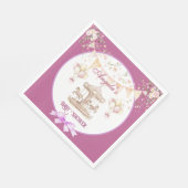 パープルポニードリームダークパープルナプキン スタンダードランチョンナプキン (角)