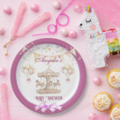 パープルポニードリームダークパープル紙プレート ペーパープレート (パーティー)