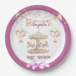 パープルポニードリームダークパープル紙プレート ペーパープレート