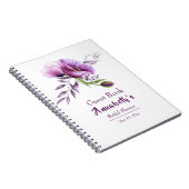 パープルポピーブライダルシャワーゲストブック1 ノートブック (右側)