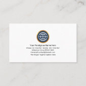 パープルポリゴンクリスタル紙折り目レイヤCEO 名刺 (裏面)