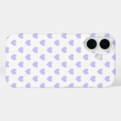 パープルポルカドットハート Case-Mate iPhoneケース (裏面 (横))