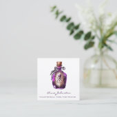 パープルポーションボトルスクエアビジネスカード スクエア名刺 (スタンド正面)