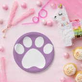 パープルポープリント紙プレート ペーパープレート (パーティー)