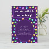 パープルポ点々のあるロ結婚カ 招待状 (スタンド正面)