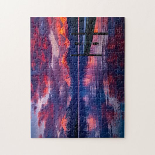 パープルマウンテンアート風光明媚なパズルコンプレックスジグソー ジグソーパズル (縦)