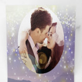 パープルマウンテンウェディングトライフォールド招待状 三つ折り招待状 (内部最初)