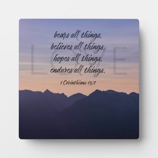 パープルマウンテンズクリスチャンホームデコールプラーク フォトプラーク (正面)