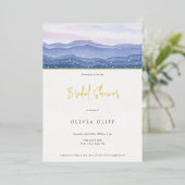 パープルマウンテンズブライダルシャワー 箔招待状 (立ち正面)