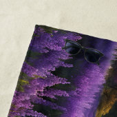 パープルマウンテンバレーサンライズ ビーチタオル (インサイチュ)