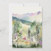 パープルマウンテンワイルドフラワー結婚式招待状 招待状 (裏面)