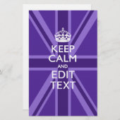 パープルマウヴ保アカムとテキスト結合ジャック 便箋 (正面/裏面)