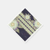 パープルマウーブティール（緑がかった色）と金ゴールド スタンダードカクテルナプキン (角)