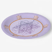 パープルマガンデビッドスター紙プレート ペーパープレート (アングル)
