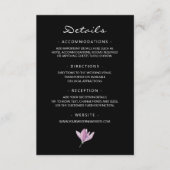 パープルマグノリアオンブラックフローラ結婚ズ詳細 エンクロージャーカード (正面)