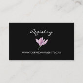 パープルマグノリアオンブラックフローラ結婚ズ詳細 エンクロージャーカード (正面)