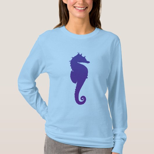パープルマジックタツノオトシゴ Tシャツ (正面)