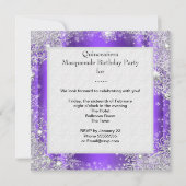 パープルマスカレードキンセアニェラ15thパーティーティアラ 招待状 (裏面)