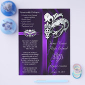 パープルマスカレードシルバークラス懇親会フライヤー チラシ (シングル)