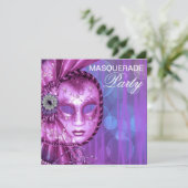 パープルマスカレードパーティー 招待状 (スタンド正面)
