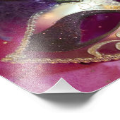 パープルマスカレードマスク フォトプリント            (角)