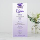 パープルマスカレード誕生日パーティフラットメニュー メニュー (スタンド正面)