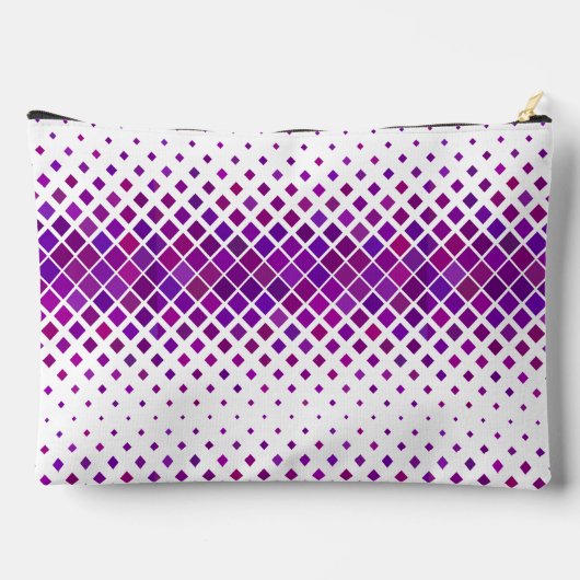 パープルマゼンタダイヤモンドデザインアクセサリーバッグ アクセサリーポーチ (裏面)