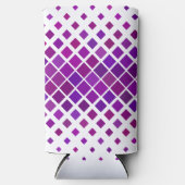 パープルマゼンタダイヤモンドデザインボトルクーラーボックス スリム缶クーラー (正面)