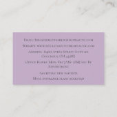 パープルマッサージセラピーカイロプラクティックドクター 名刺 (裏面)