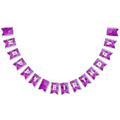 パープルマッシュルームフェアリー誕生日 バンティングフラッグ (全)