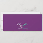 パープルマルディグラスパーティーチケット招待状 招待状 (裏面)