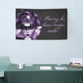 パープルマルディグラスマスカレード 横断幕 (トレードショー)