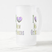 パープルマルディグラスJS フロストグラスビールジョッキ (正面右)