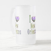 パープルマルディグラスJS フロストグラスビールジョッキ (正面左)