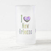 パープルマルディグラスJS フロストグラスビールジョッキ (中央)