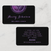 パープルマンダラウェルネスコーチソーシャルモダンメディア 名刺 (正面/裏面)