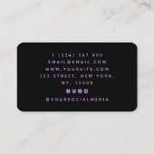 パープルマンダラウェルネスコーチソーシャルモダンメディア 名刺 (裏面)