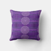パープルマンダラストライプラパターンボホ クッション (裏面)