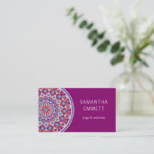 パープルマンダラプロフェッショナルヨガビジネスカード 名刺 (スタンド正面)