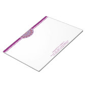 パープルマンダラモダンプロフェッショナルメモ帳 ノートパッド (アングル)