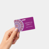 パープルマンダラヨガバッジ バッジ (手持ち)